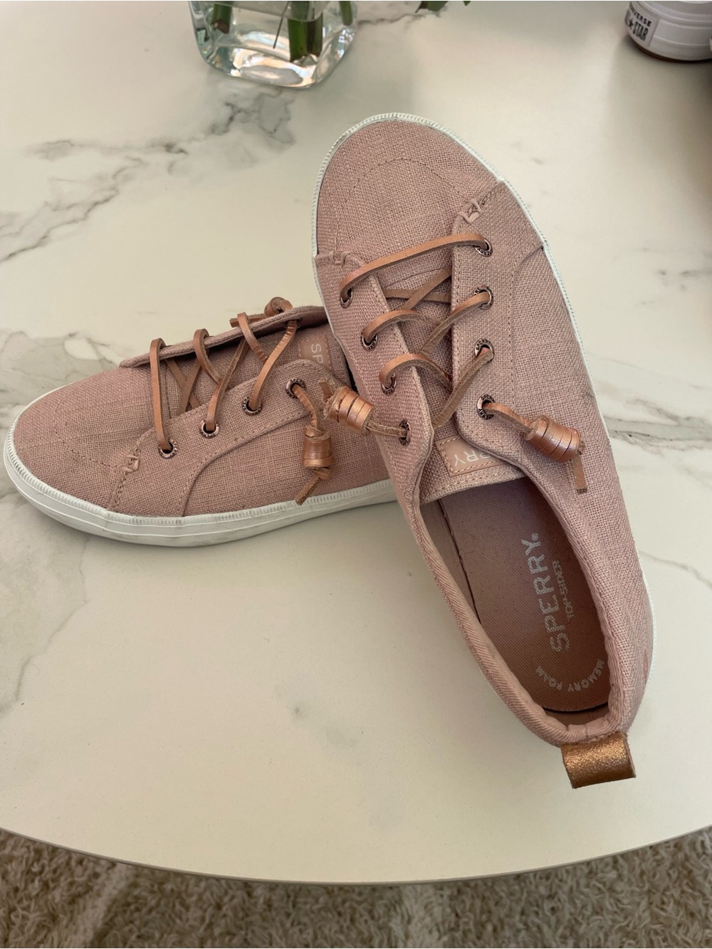 Sperry Rose Pink Canvas Lace-Up Women’s Too Side Sneakers